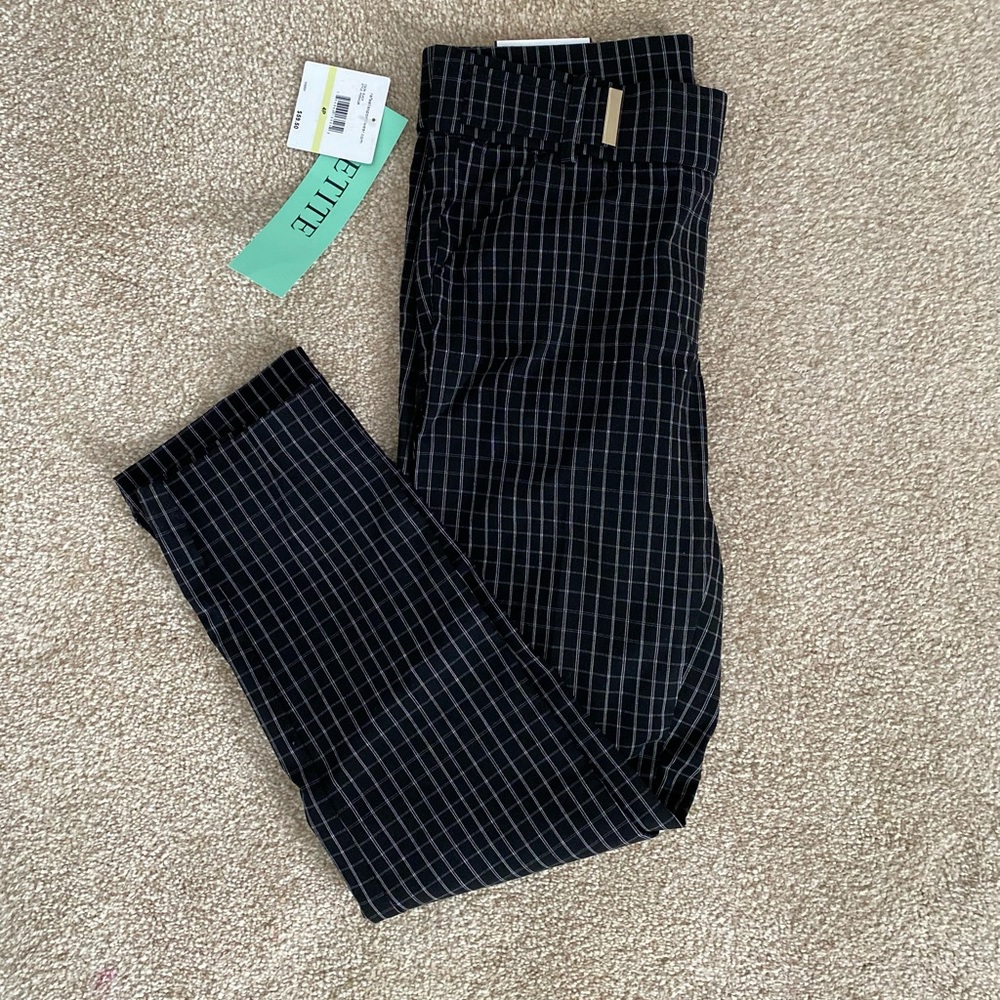 Rafaella Slim Ankle Stretchy Striped Work Pants